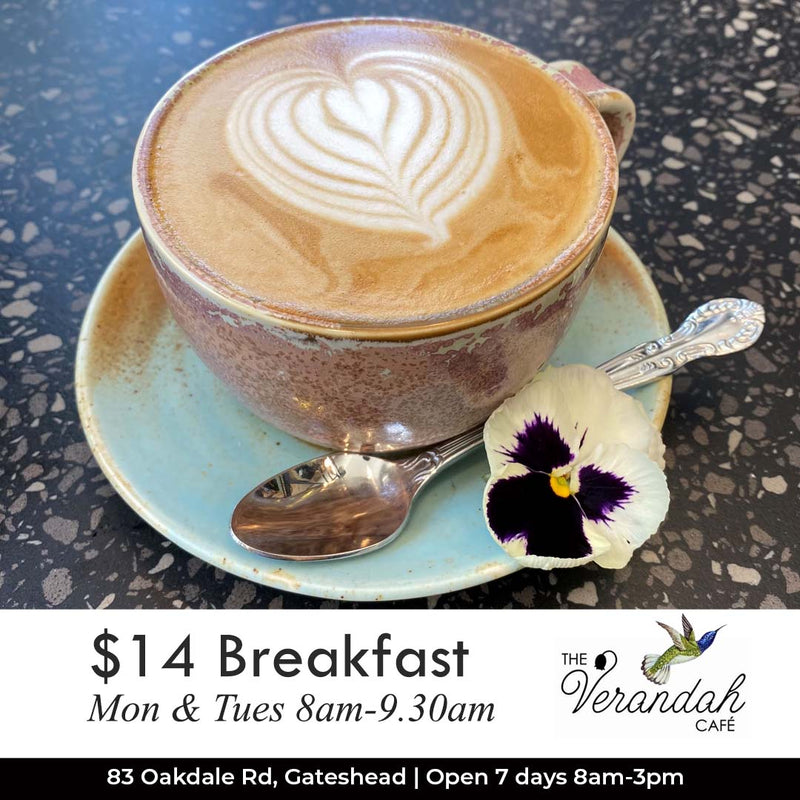 $14 Breakfast Special at Poppy's Verandah Cafe