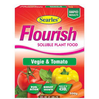 Searles Flourish Vegie and Tomato Soluble Plant Food 500g