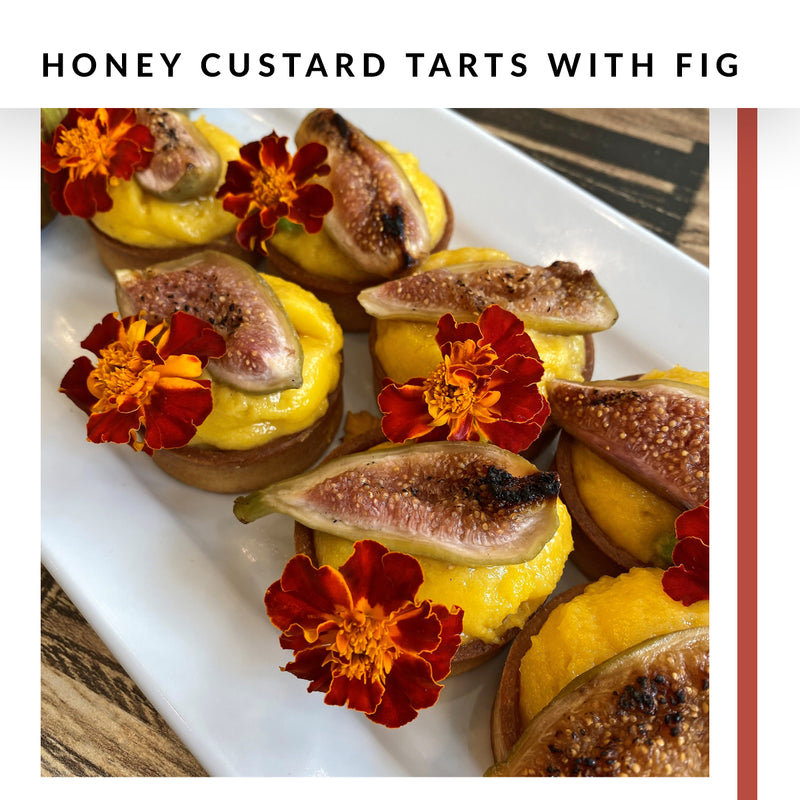 Housemade Honey Custard Tart with Fig
