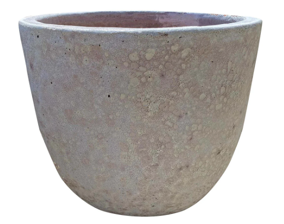 BUBBLE GLAZE EGG PLANTER GREY LARGE 55X55X49