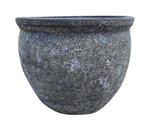 BUBBLE GLAZE ROLL TOP PLANTER GREY LARGE 48X48X38