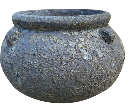 BUBBLE GLAZE URN GREY LARGE 40X40X18