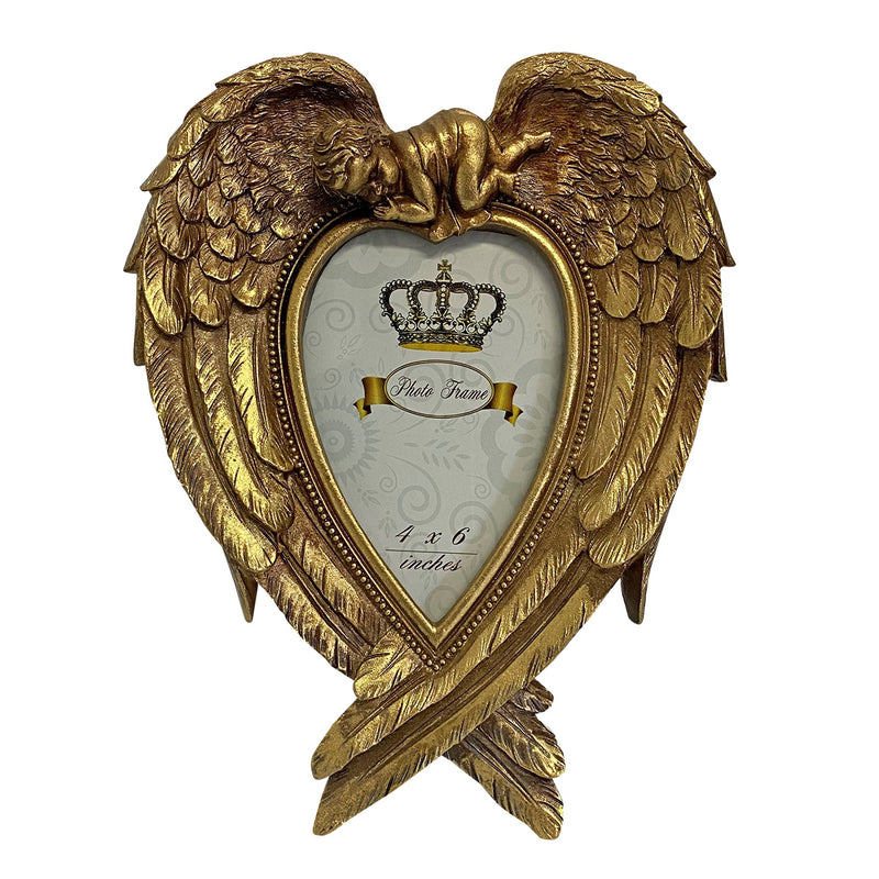 Gold Angel Wing Photo Frame