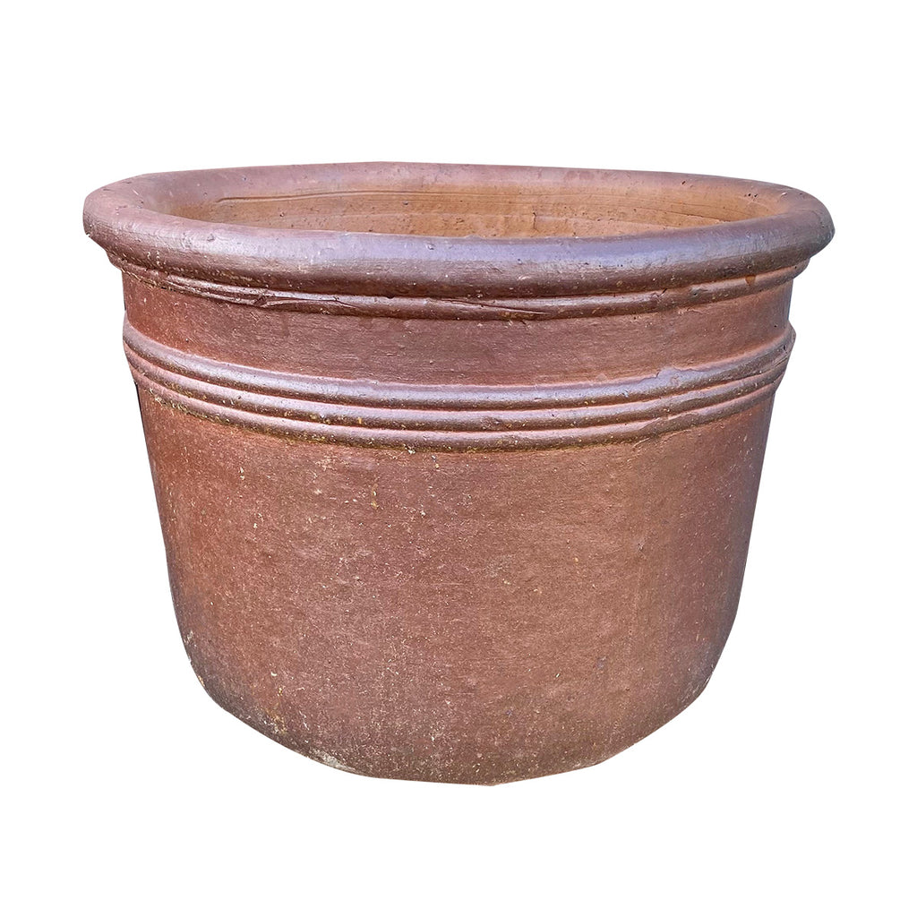 Black Clay Barrel Pot