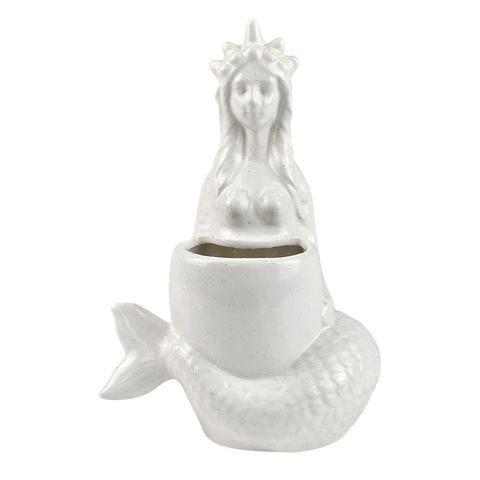 Maris Mermaid White Ceramic Pot