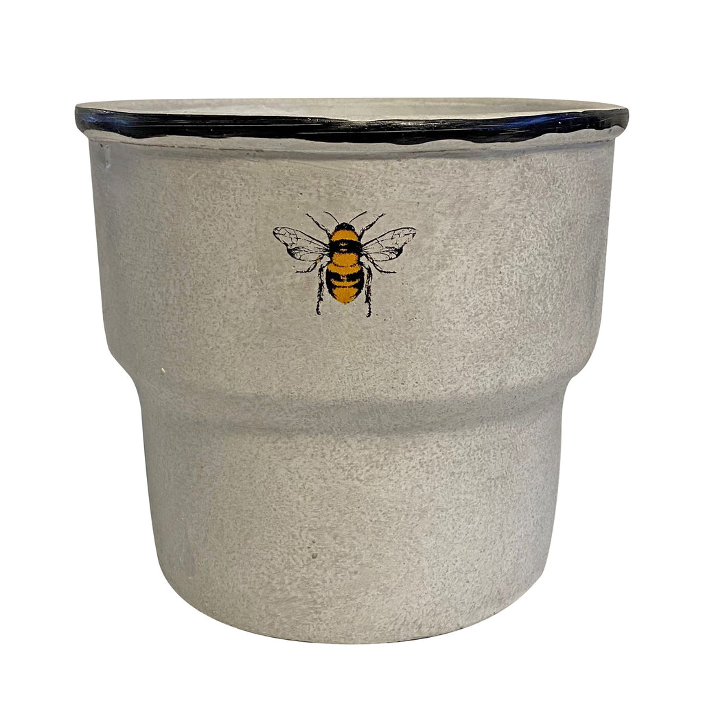 Miss Daisy Pot White with Bee