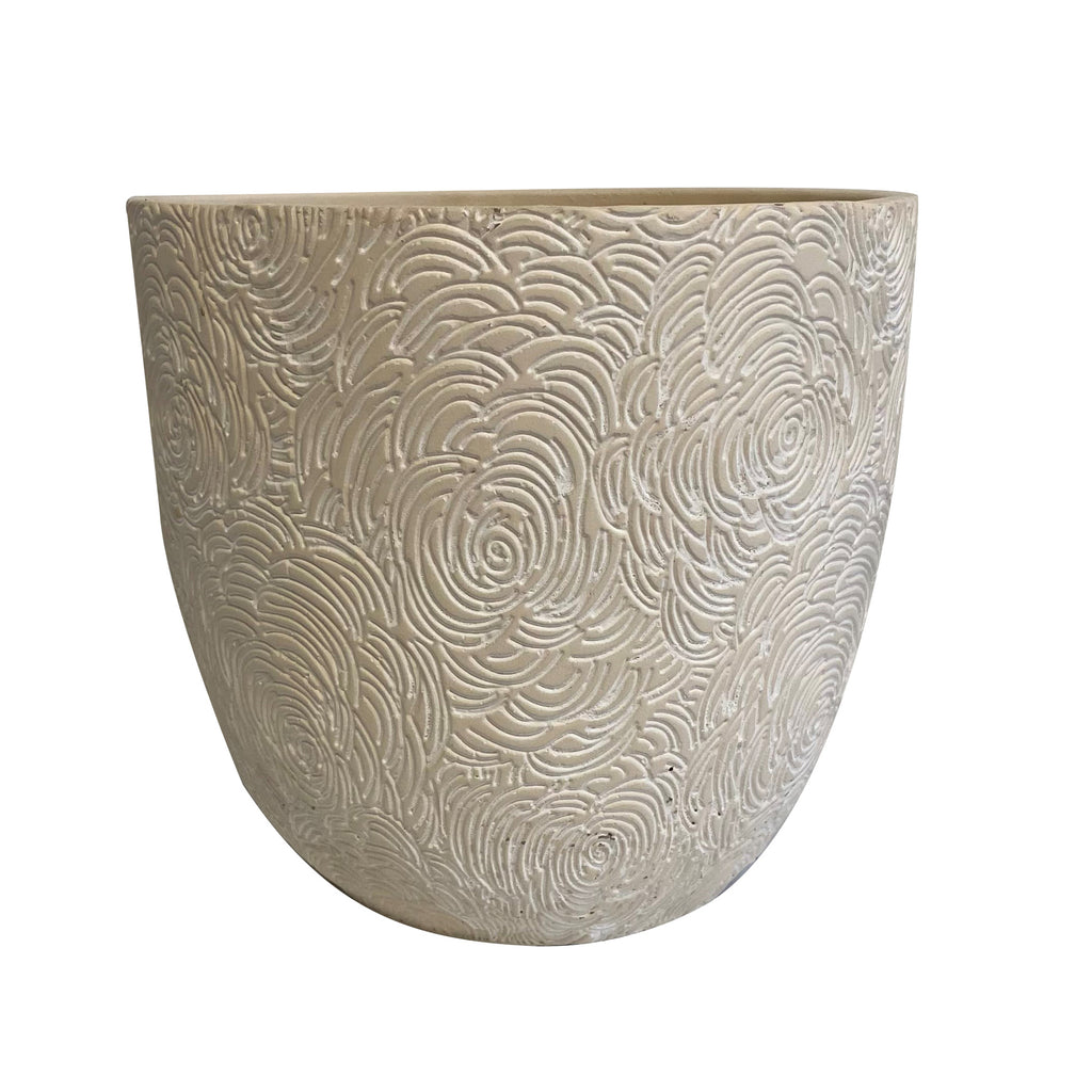 Miss Daisy Cement Pot White 21cm