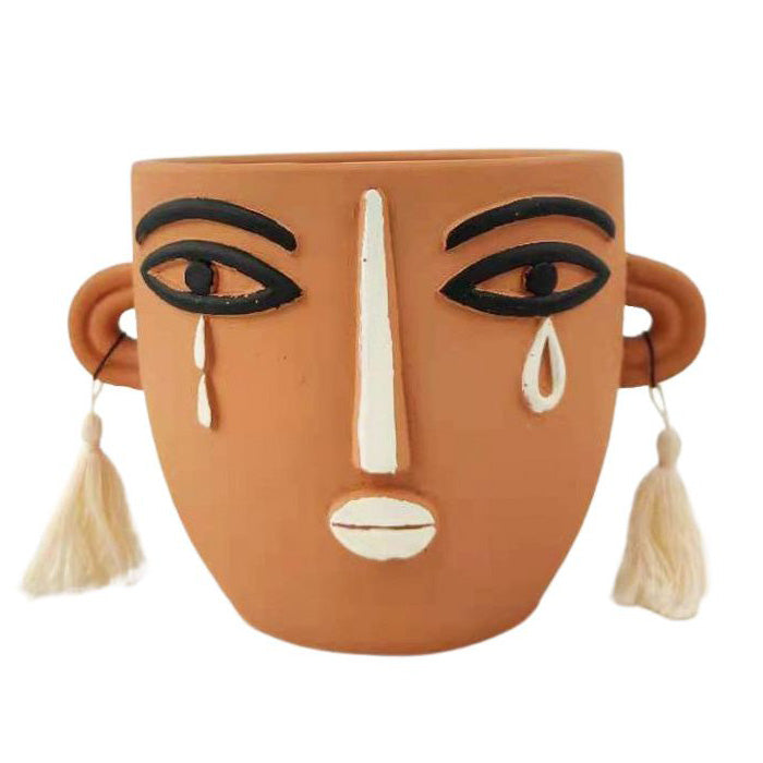 face planter pots australia MONARCH FACE PLANTER TERRACOTTA SMALL 13CM – Poppy's Home and Garden