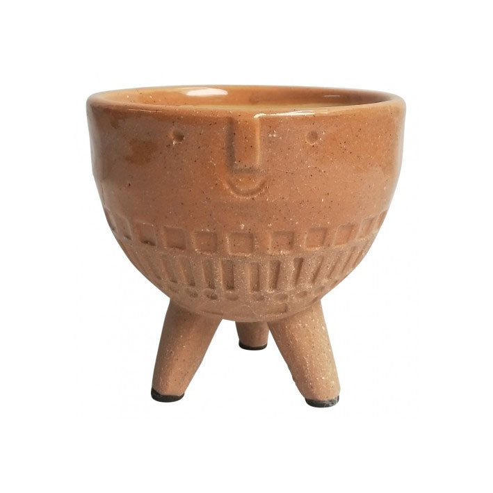 Planter Face on Legs Terracotta Small