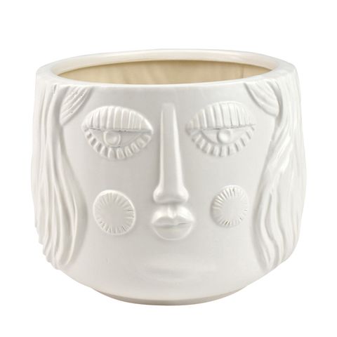 Prudence White Ceramic Pot