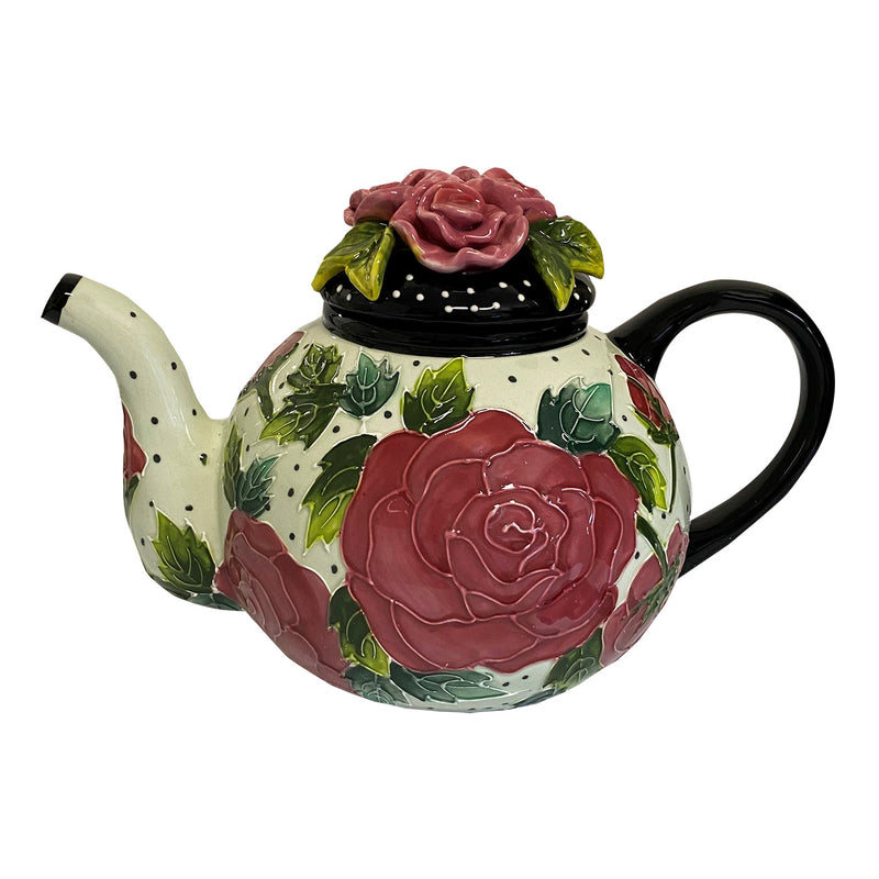 Ceramic Rose Teapot