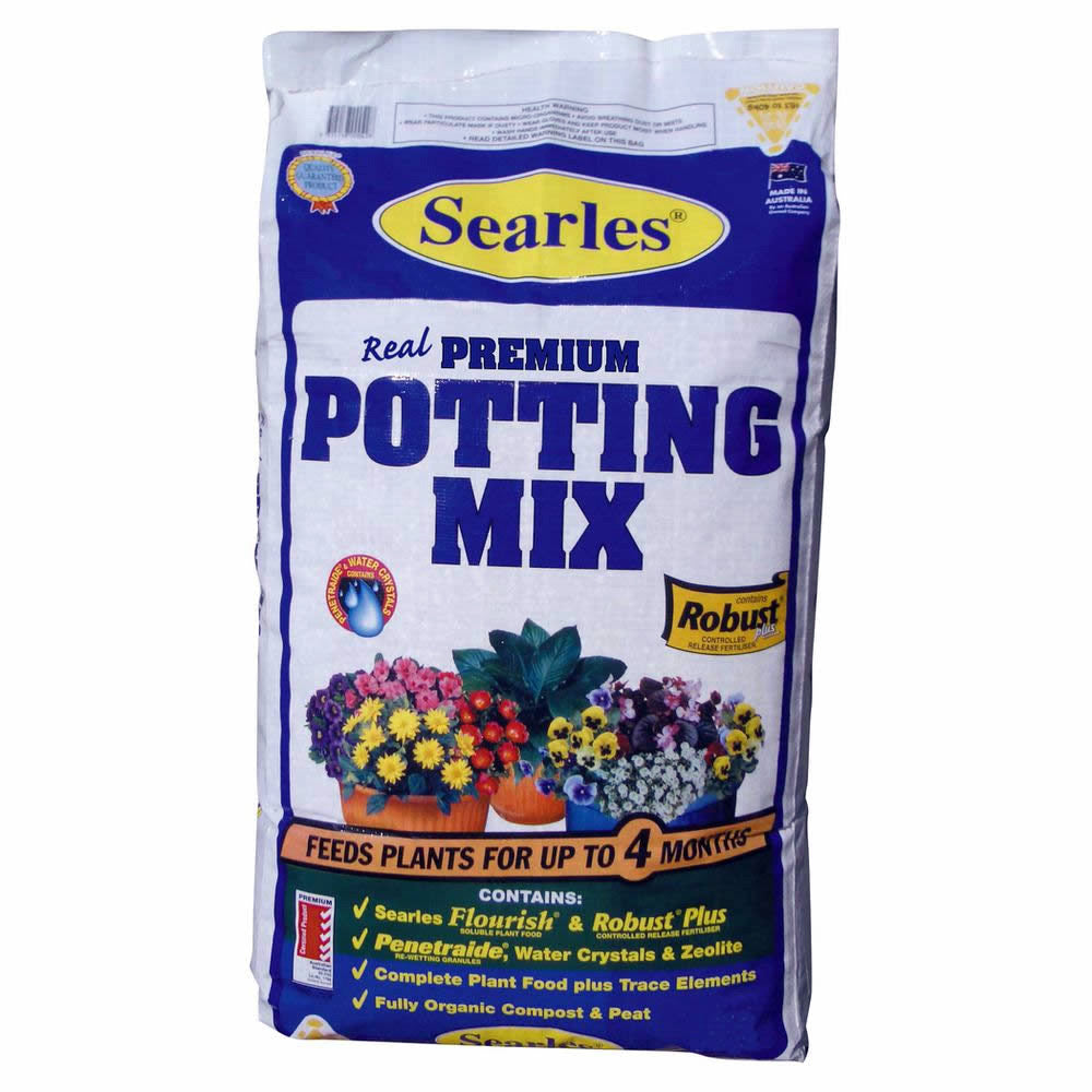 searles premium potting mix SEARLES PREMIUM POTTING MIX 30L – Poppy's Home and Garden