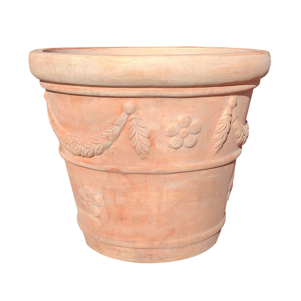 Terracotta Swag Antique Pot