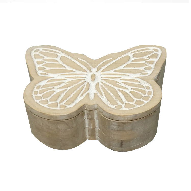 Wooden Trinket Box Butterfly