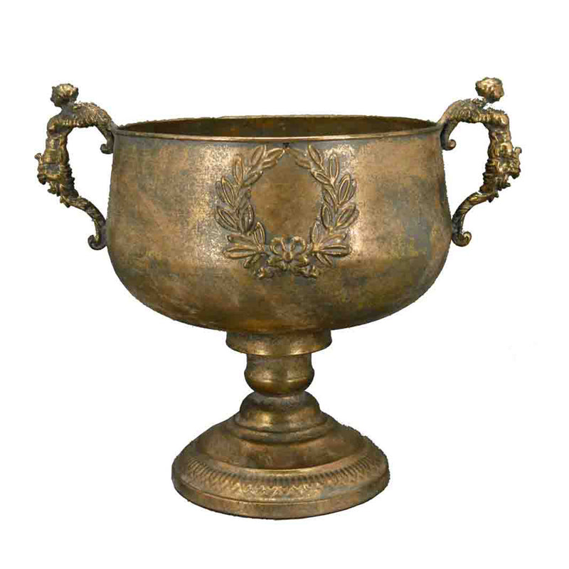 Antique Gold Metal Urn